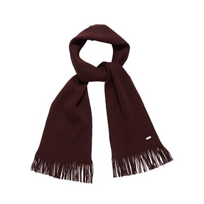Dark red Italian Merino wool scarf